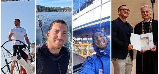 Od prvog jedrenja do Rektorove nagrade: student Pomorskog fakulteta Karlo Bilić ostavio trag na Sveučilištu u Splitu